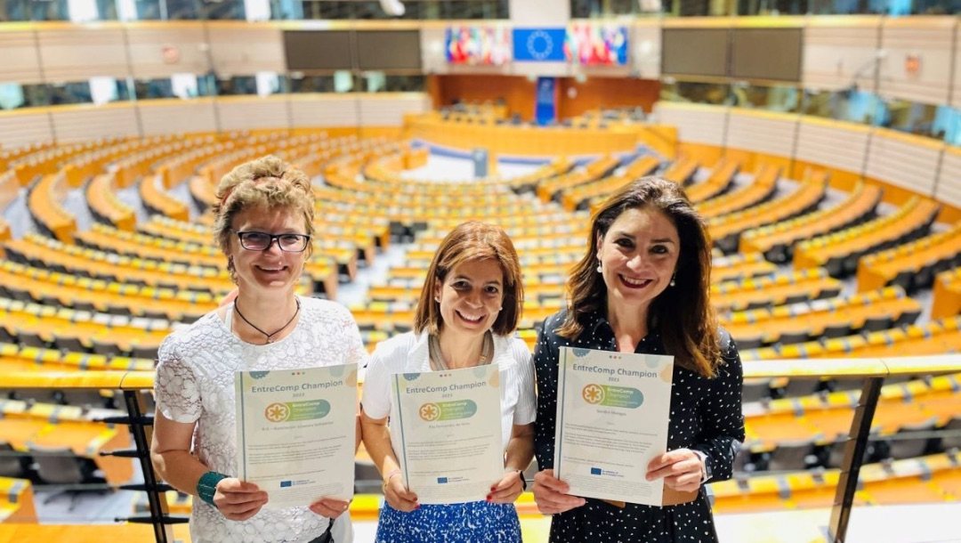 Reconocimiento como EntreComp Champion en el Parlamento Europeo